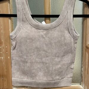 Zenana Ash Mocha cropped padded bra tank